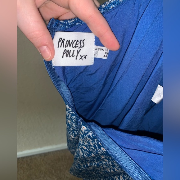 Princess Polly Thunderclouds Romper Blue - Size 12 - Picture 4 of 5
